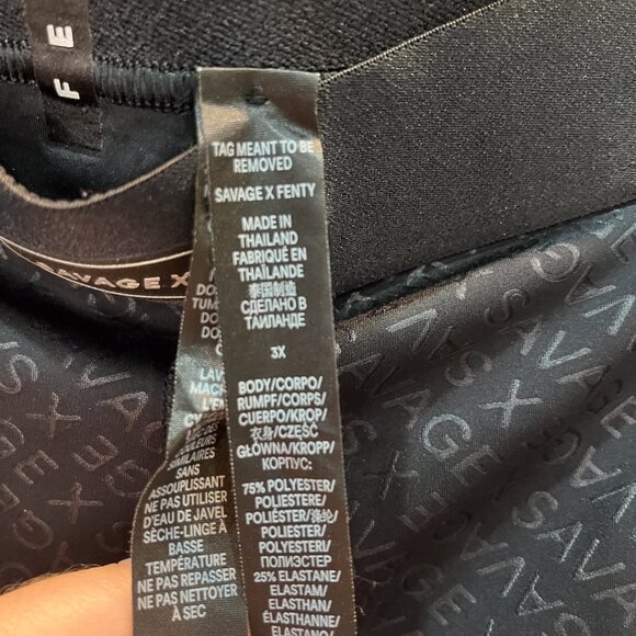 Savage X Fenty Black Logo High Waisted Leggings Size 3X - Picture 8 of 8